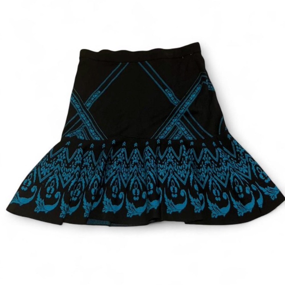 Grace Elements Black and Blue A-Line Skirt‎